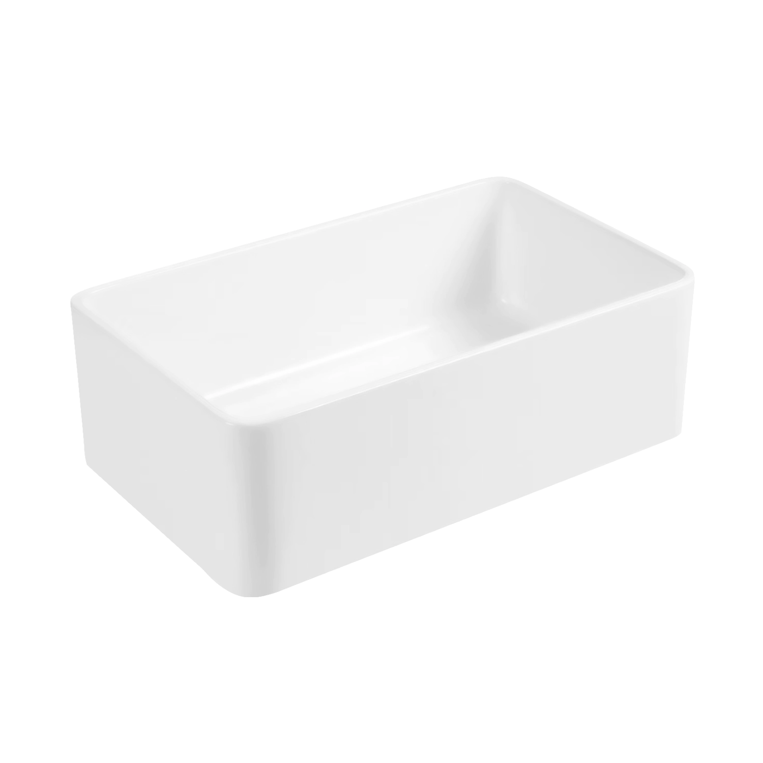 33 inches farmhouse kitchen sink vitreous china  apron front single bowl kitchen sink, 33-inch farmhouse single basin kitchen sink